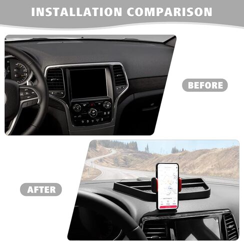 Jimen for Grand Cherokee Phone Holder, Center Console Dash Tray Cell Phone Mount Compatible with Jeep Grand Cherokee 2011-2020 in Saudi Arabia