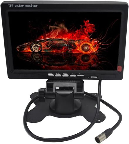 Padarsey 7 Inches TFT Color LCD Car Rear View Camera Monitor Support Rotating The Screen and 2 AV Inputs (7 Inch LCD Monitor) in Saudi Arabia