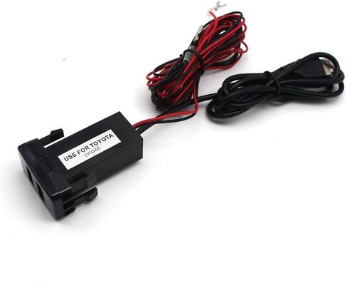 AWADUO Car USB Power Socket with Audio Port for Toyota VIGO, USB Car Power Port Socket Adapter with Audio USB Socket for HTC/BlackBerry/Samsung/Huawei, or Other USB Devices in Saudi Arabia