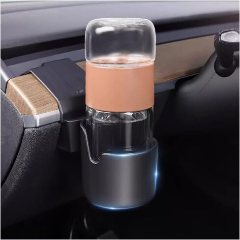 A.B Crew حامل كأس السيارة القابل للفصل لطراز تسلا 3 موديل Y لوحة القيادة اليسرى حامل هاتف لوحة القيادة للسيارة حامل كوب الماء لسيارة تسلا حامل الهاتف الخليوي لتيسلا in Kuwait