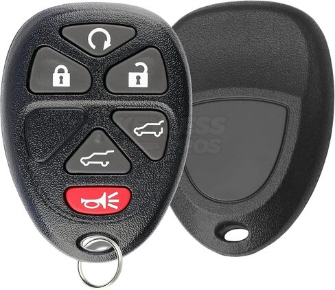4-Button Keyless Entry Remote Key Fob Replacement with Ignition Key, fits Chevy Silverado Traverse Avalanche, GMC Acadia Sierra, Cadillac Escalade, Suzuki XL-7, OUC60270, OUC60221 in Kuwait