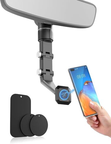 Rear View Mirror Phone Holder, 2023 Rotatable and Retractable Car Phone Holder, Universal Car Phone Holder Mount, Cell Phone Holder Car Fit for iPhone 11 12 13 14 Pro Max Samsung All Phone (Fashion) in Kuwait