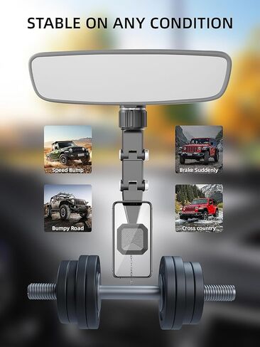 Rear View Mirror Phone Holder, 2023 Rotatable and Retractable Car Phone Holder, Universal Car Phone Holder Mount, Cell Phone Holder Car Fit for iPhone 11 12 13 14 Pro Max Samsung All Phone (Fashion) in Kuwait