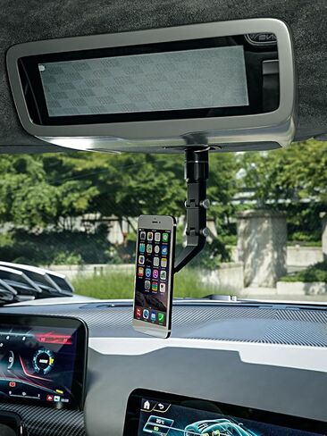 Rear View Mirror Phone Holder, 2023 Rotatable and Retractable Car Phone Holder, Universal Car Phone Holder Mount, Cell Phone Holder Car Fit for iPhone 11 12 13 14 Pro Max Samsung All Phone (Fashion) in Kuwait