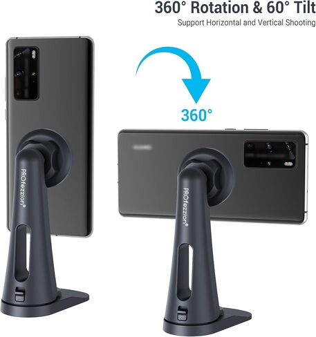 حامل موبايل مغناطيسي للسيارة 3 في 1 متعدد الاستخدامات للوحة عدادات السيارة وفتحة التهوية وسطح المكتب والحامل الثلاثي، متوافق مع ايفون والهواتف الذكية الاخرى -- يتطلب لوحة معدنية (متضمنة) in Kuwait