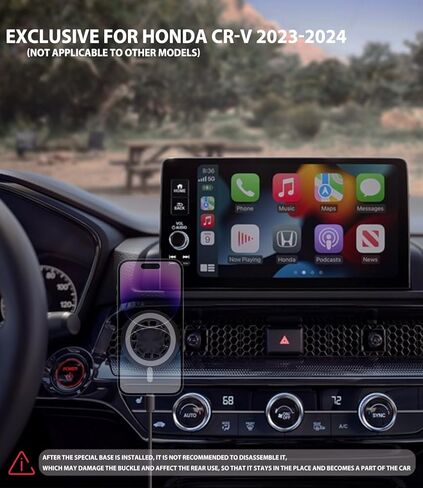 حامل هاتف السيارة المغناطيسي KUCOK CRV، مناسب حصريًا لهوندا CR-V 2023-2024، مناسب لسلسلة MagSafe iPhone 15/14/13/12/Mini، مغناطيس قوي للغاية لتنفيس الهواء CR-V حامل الهاتف in Kuwait