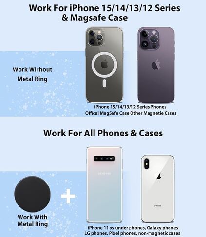 حامل هاتف السيارة المغناطيسي KUCOK CRV، مناسب حصريًا لهوندا CR-V 2023-2024، مناسب لسلسلة MagSafe iPhone 15/14/13/12/Mini، مغناطيس قوي للغاية لتنفيس الهواء CR-V حامل الهاتف in Kuwait