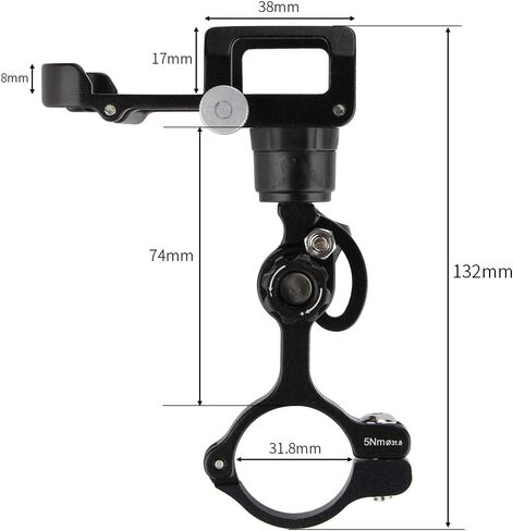 حامل موبايل للدراجة النارية والدراجة النارية مصنوع من خليط معدني من الالومنيوم متوافق مع ايفون 11 برو ماكس وجالكسي اس 20 واس 10 مع حافظة جوال سميكة in Kuwait