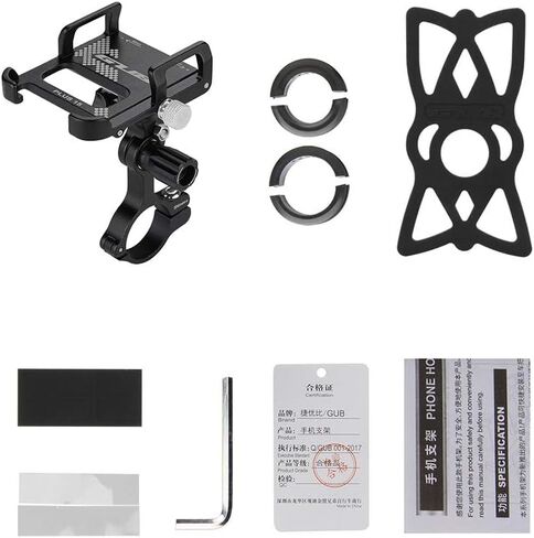 حامل موبايل للدراجة النارية والدراجة النارية مصنوع من خليط معدني من الالومنيوم متوافق مع ايفون 11 برو ماكس وجالكسي اس 20 واس 10 مع حافظة جوال سميكة in Kuwait