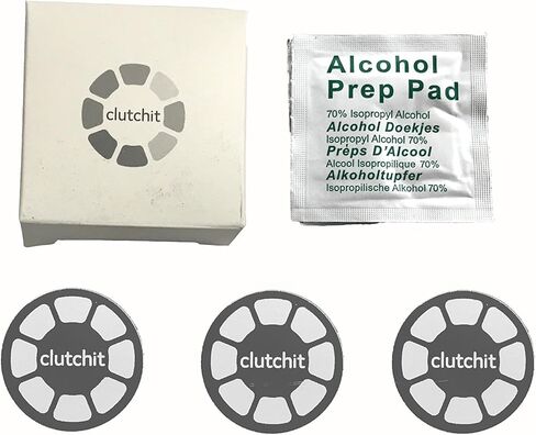 كلاتشيت كلاتشيت 3-Pack لوحة بديلة معدنية مغناطيسية سميكة مع لاصق 3M للأسطح (اسود غير لامع) in Kuwait