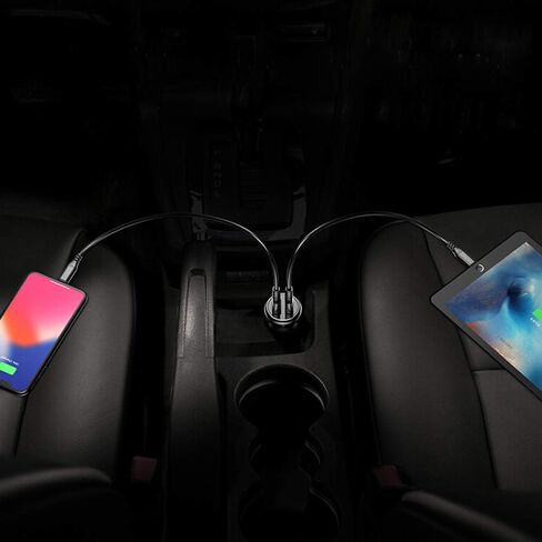 شاحن سيارة USB، Bralon 2-Pack 24W/4.8A Mini 2 USB سريع محول شاحن السيارة متوافق مع الهاتف 12 Pro (Max) 12 Mini 11 11 Pro (Max) Xs Max X 8 7، G.alaxy N.ote S10 S9 S8 S7، الوسادة والمزيد in Kuwait