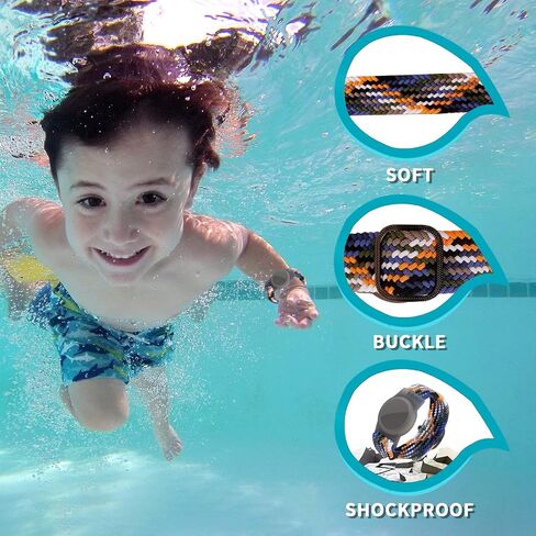 4 Pack Kids Bracelet Compatible with AirTag, GPS Kid Tracker Holder Braided Wristband for Apple Air Tag, 2022 Upgraded Nylon Adjustable Anti Lost Watch Band Fits Airtag for Kids Children(solid color) in Kuwait