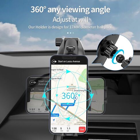 Turcee Car Phone Holder Mount,Dashboard/Windshield/Air Vent Cell Phone Holder,Anti-Shake Handsfree 360°Rotatable and Retractable Carbon Fiber Car Phone Holder,Suitable for All Smart Phones in Kuwait
