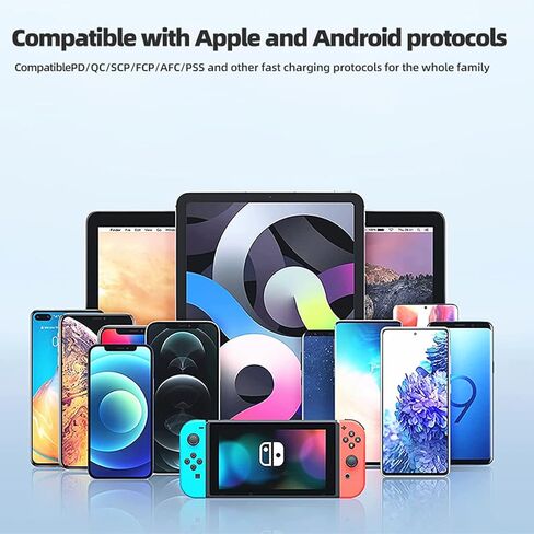 ROADRESS Retractable Car Charger, 100W 4 in 1 Fast Car Phone Charger Build-in 2 Retractable Charging Cables and 2 USB Ports with Voltage Display for iPhone 15/14/13/12 Pro Max XR,iPad,Samsung,Pixel in Kuwait