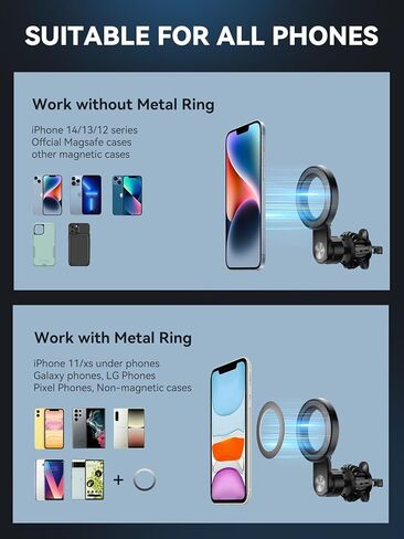 TOPGO Compatible with MagSafe Car Mount Magnetic Phone Mount Suction Cup Phone Holder for Dashboard for Tesla Strong Magnet Fit for iPhone 14 Smartphones in Kuwait