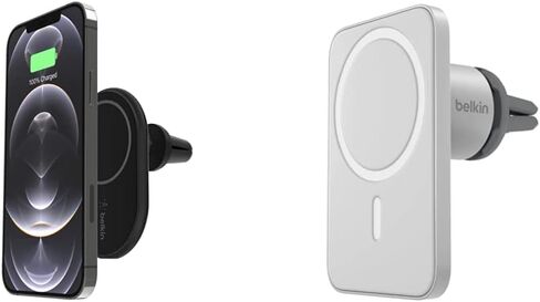 حامل شحن مغناطيسي متوافق مع هاتف السيارة من Belkin MagSafe، حامل هاتف بفتحة تهوية وشاحن لهاتف iPhone 13,12، Pro، Pro Max، Mini & Car Vent Mount PRO حامل هاتف PRO لهاتف iPhone 13، 12، Pro، Pro Max، Mini in Kuwait