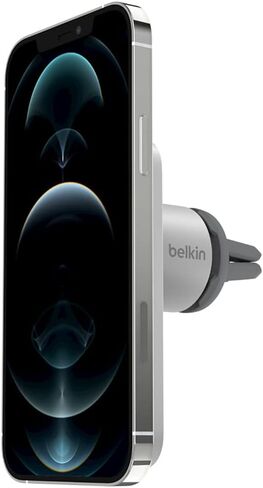 حامل شحن مغناطيسي متوافق مع هاتف السيارة من Belkin MagSafe، حامل هاتف بفتحة تهوية وشاحن لهاتف iPhone 13,12، Pro، Pro Max، Mini & Car Vent Mount PRO حامل هاتف PRO لهاتف iPhone 13، 12، Pro، Pro Max، Mini in Kuwait
