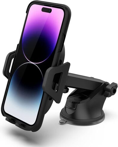 Arteck Car Mount، حامل عالمي للهاتف المحمول في السيارة يدور 360 درجة للزجاج الأمامي التلقائي ولوحة القيادة، للهواتف المحمولة Apple iPhone 15، 15 Pro، 14، 14 Pro، 13، 12، 11، SE، هاتف Android الخلوي، GPS in Kuwait