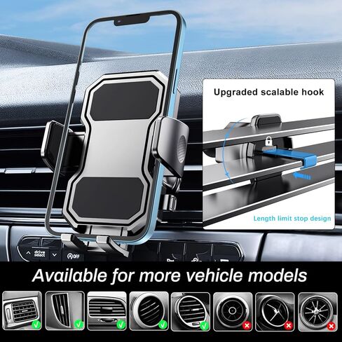 لوبنورد حامل جوال للسيارة، حامل جوال للسيارة يثبت على فتحة التهوية مع مشبك تثبيت فائق الثبات في فتحة التهوية في السيارة، مناسب لجوال ايفون 13/12/11 وسامسونج S22 الترا/S22+/S21 in Kuwait