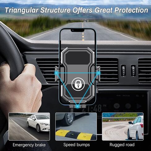 لوبنورد حامل جوال للسيارة، حامل جوال للسيارة يثبت على فتحة التهوية مع مشبك تثبيت فائق الثبات في فتحة التهوية في السيارة، مناسب لجوال ايفون 13/12/11 وسامسونج S22 الترا/S22+/S21 in Kuwait
