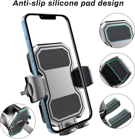 لوبنورد حامل جوال للسيارة، حامل جوال للسيارة يثبت على فتحة التهوية مع مشبك تثبيت فائق الثبات في فتحة التهوية في السيارة، مناسب لجوال ايفون 13/12/11 وسامسونج S22 الترا/S22+/S21 in Kuwait