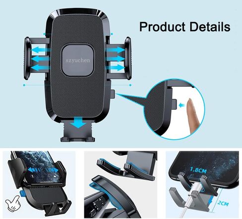 szyuchen Car Cell Phone Holder Mount for Honda Civic Accord CRV HRV Pilot Passport Odyssey Element Insight Fit Ridgeline LX EX EXL Si Hatchback Sport Hybrid Touring Accessories Cellphone Mobile Stand in Saudi Arabia
