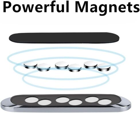 حامل هاتف السيارة MagFlex المغناطيسي المعدني العالمي الصغير للهاتف الخلوي (ذهبي)، عبوتان in Saudi Arabia