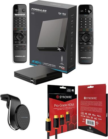 فورمولر Z10 Pro ثنائي النطاق 5G LAN 2 جيجا رام 16 جيجا روم 4k | مع كابل HDMI إضافي 4K | جهاز تحكم عن بعد Premium Formuler GTV-BT1 | حامل هاتف خلوي مغناطيسي إضافي متوافق مع حامل الهاتف بدون استخدام اليدين في السيارة in Kuwait