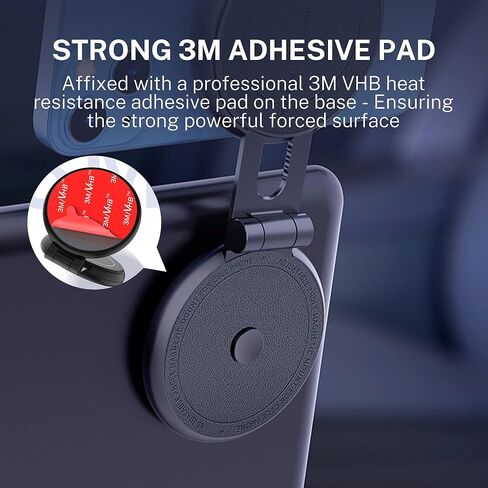 حامل شاحن سيارة لاسلكي مغناطيسي قابل للطي من ميهيدي، حامل جوال مغناطيسي سريع الشحن بقدرة 15 واط لسيارة تيسلا موديل 3/X/Y/S، متوافق مع حافظة ماج سيف وايفون 12/13/14 برو ماكس ميني، دوران 360 درجة in Kuwait