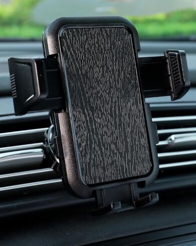 حامل هاتف السيارة LOTUNY، [مشبك تهوية مطور لا يسقط أبدًا] حامل هاتف عالمي لسيارتك، حامل للهاتف الخلوي بفتحة تهوية بدون استخدام اليدين متوافق مع iPhone Samsung وجميع مقاسات 4.0-7.0 بوصات in Kuwait