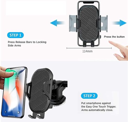 حامل هاتف XIQUTOA لفتحة تهوية السيارة [مشبك معدني]، حامل سيارة لهاتف Moto G Power 2023 2022 2021 2020/G Stylus/Edge 30 Fusion/G Play/G 5G/G Pure، iPhone 14/14 Pro/14 Plus/13 Pro Max /13 12 ميني/11/SE/XS X XR in Saudi Arabia