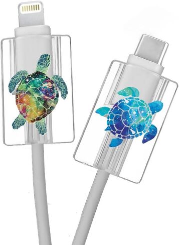 FINCIBO 2 Pcs Set Cable Charging Head Protector Cover, Charging Cord Protector, Cute Cable Protectors for iPhone Charger Cable - Dragonfly Frog, Baby Panda in Kuwait