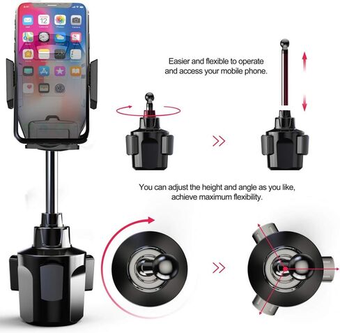 حامل كأس الهاتف المحمول للسيارة الثقيلة قابل للتعديل باليد متوافق مع جوجل بيكسل 5 ، بكسل 4a 5G ، بكسل 4A ، بكسل 4 ، بكسل 4 XL ، بكسل 3a XL ، بكسل 3A ، بكسل 3 XL ، بكسل 3 XL ، بكسل 3 in Kuwait