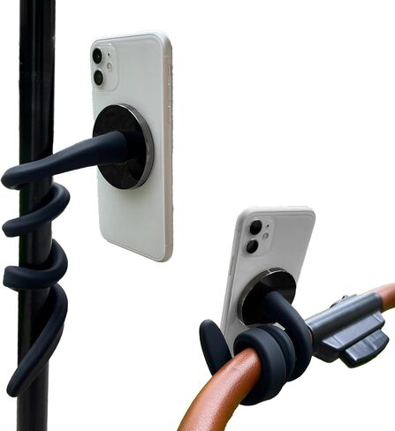 حامل هاتف لعربة الأطفال مغناطيسي لجميع الهواتف من WLPREOE - ملائم بشكل ثابت وآمن على المقود - حامل تثبيت للهاتف مع ذراع مرن غير قابل للانزلاق - أيضًا لجهاز المشي وسيارة الجولف - بيد واحدة باستخدام الهاتف in Kuwait