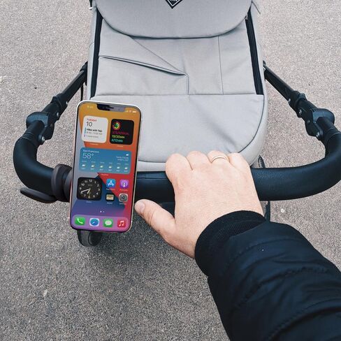 حامل هاتف لعربة الأطفال مغناطيسي لجميع الهواتف من WLPREOE - ملائم بشكل ثابت وآمن على المقود - حامل تثبيت للهاتف مع ذراع مرن غير قابل للانزلاق - أيضًا لجهاز المشي وسيارة الجولف - بيد واحدة باستخدام الهاتف in Kuwait