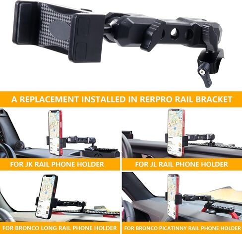 JK Dash Phone Mount Holder for 2012-2018 Jeep Wrangler JK JKU Unlimited Interior Accessories Slide Rail Mounts Bracket for GoPro Action Camera and Cell Phone in Saudi Arabia