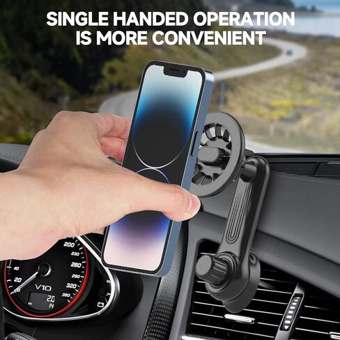 حامل سيارة مغناطيسي LOFOME، [مغناطيس قوي] حامل هاتف محمول بفتحة تهوية لهاتف iPhone 15/14/13/12 Pro Max Mini وMagSafe، حامل هاتف السيارة لجميع الهواتف، يأتي مع مشبك معدني in Kuwait