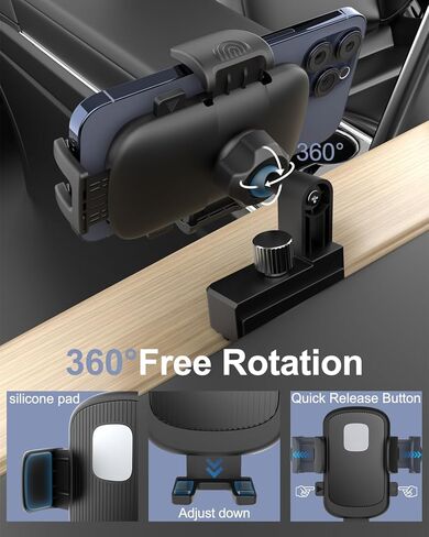 حامل هاتف Kolasels Tesla Air Vent، [مشبك بستة خطافات] حامل هاتف Tesla Model 3 Y، دوران 360 درجة Tesla Model 3 لهاتف iPhone 15 14 13 12 Pro Max Plus، سلسلة Galaxy وجميع الهواتف 4-7 بوصة in Saudi Arabia