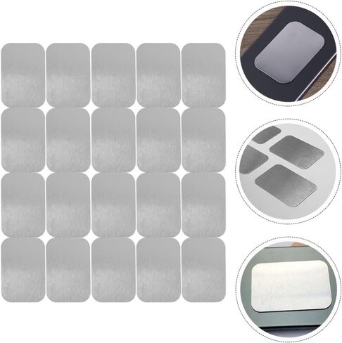 STOBOK Magnetic Stickers Mini Phone 20Pcs Phone Mount Holders Iron Plates Universal Metal Plates for Magnetic Phone Mini Magnets Mini Cell Phone in Saudi Arabia