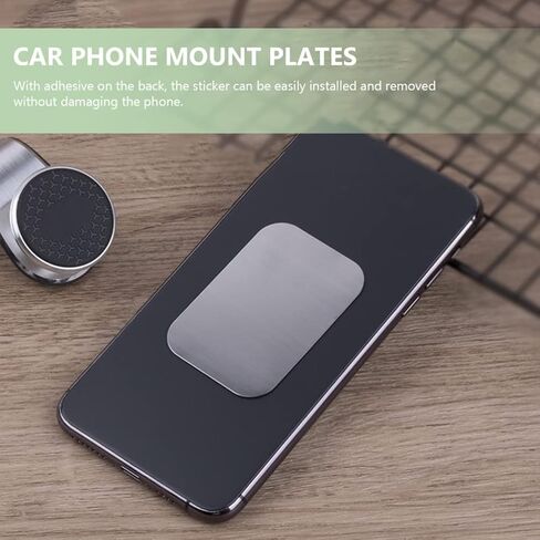 STOBOK Magnetic Stickers Mini Phone 20Pcs Phone Mount Holders Iron Plates Universal Metal Plates for Magnetic Phone Mini Magnets Mini Cell Phone in Saudi Arabia