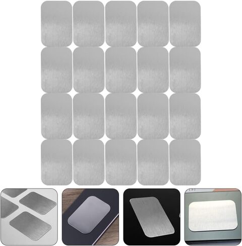 STOBOK Magnetic Stickers Mini Phone 20Pcs Phone Mount Holders Iron Plates Universal Metal Plates for Magnetic Phone Mini Magnets Mini Cell Phone in Saudi Arabia