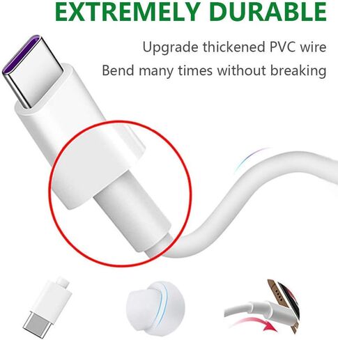 كابل Android USB c للسيارة متوافق مع Samsung Galaxy S22 S21 S20 Ultra S20+ Note 20 10 S10 S9 Plus A12 A11 A52 OnePlus 8T 9 Pro Google Pixel 6 5 4 4a 3a XL in Kuwait