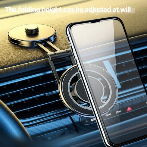 Car Phone Holder Mount for MagSafe Car Phone Mount Magnetic Phone Holder,Universal Cell Phone Holder,Compatible with All Smartphones, Dashboard Windshield,for iPhone 14 13 12 Pro Max Plus (Silvery) in Saudi Arabia