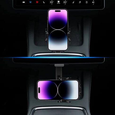 enGMOLPHY Designed for Tesla Phone Mount Compatible with Model 3 & Model Y, [Solid & Durable] Easy Clamp Hands-Free Car Mount for Tesla, Fit for iPhone 14 13 12 Pro Max, Samsung Galaxy S23 All Phones in Kuwait