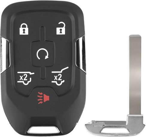 Self-prgrammed 6 Buttons Car Keyless Entry System Key Fob Compatible with 2015 - 2020 Chevy Suburban Tahoe GMC Yukon 46chip 315 MHz (HYQ1AA) for with Push to Start Model in Kuwait