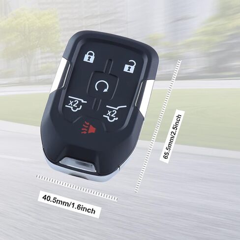 Self-prgrammed 6 Buttons Car Keyless Entry System Key Fob Compatible with 2015 - 2020 Chevy Suburban Tahoe GMC Yukon 46chip 315 MHz (HYQ1AA) for with Push to Start Model in Kuwait