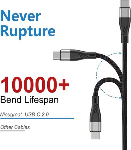 كيبل USB C بطول 10 قدم متوافق مع سامسونج جالكسي S20/بلس/الترا/S10، شاحن سريع من نيوجريت USB A الى النوع C 3A، سلك نايلون ممتاز طويل للغاية لجوال S9 S8 بلس نوت 20 10 9 8 Z فليب ال جي V50 V40 G8 G7 in Saudi Arabia