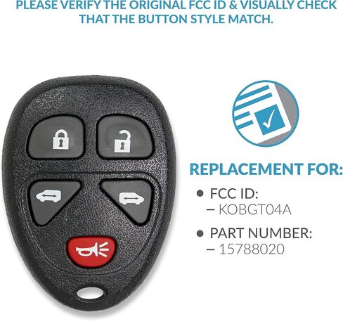 بديل Keyless2Go لمركبات مفتاح السيارة ذات الدخول بدون مفتاح والتي تستخدم 5 أزرار 15788020 KOBGT04A عن بعد in Kuwait