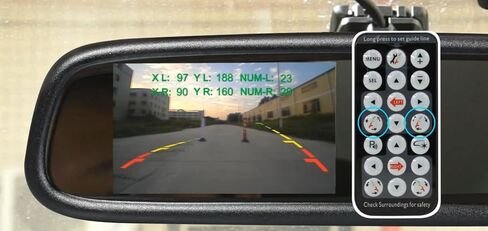 BOYO VTM43TC - Replacement Rear-View Mirror with 4.3" TFT-LCD Backup Camera Monitor and Temperature/Compass Display in Kuwait