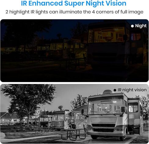 كاميرا احتياطية لاسلكية مغناطيسية AUTO-VOX للطاقة الشمسية 4، نظام كاميرا احتياطية محمول RV مع بطارية قابلة لإعادة الشحن 6600 in Kuwait